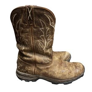 Twisted X WHKB002 Distressed Leather Pull-On Boots Western Work Boot Size 7.5